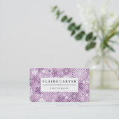 Carte De Visite Photographie Floral Diagonal Stripes (Debout devant)