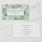 Carte De Visite Photographie Floral Diagonal Stripes (Devant / Derrière)