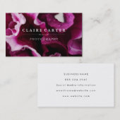 Carte De Visite Photographie florale (Devant / Derrière)