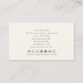 Carte De Visite Photographie florale bleue (Dos)