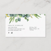 Carte De Visite Photographie florale d'aquarelle (Dos)