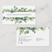 Carte De Visite Photographie florale d'aquarelle (Devant / Derrière)