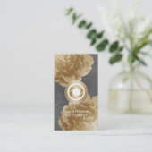 Carte De Visite Photographie florale d'or d'appareil-photo de (Debout devant)