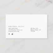 Carte De Visite Photographie florale géométrique (Dos)