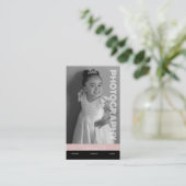 Carte De Visite Photographie Formes commerciales Bloquer Black Blu (Debout devant)