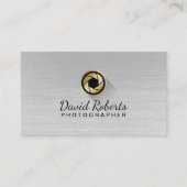 Carte De Visite Photographie Gold Camera Shutter Logo Professionne (Devant)