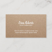 Carte De Visite Photographie Gold Shutter Rustic Kraft Photographe (Dos)
