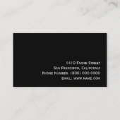 Carte De Visite photographie / image / image, professionnel (Dos)