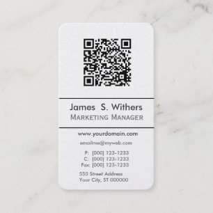 Carte De Visite Photographie / Logo de Techie Modern Minimalist QR