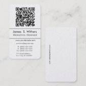 Carte De Visite Photographie / Logo de Techie Modern Minimalist QR (Devant / Derrière)