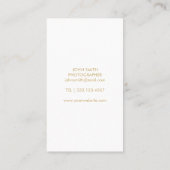 Carte De Visite Photographie Mariage d'or (Dos)