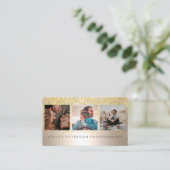 Carte De Visite Photographie mariage moderne feuille de parties sc (Debout devant)