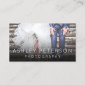 Carte De Visite Photographie mariage simple typographie minimale (Devant)
