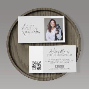 Carte De Visite Photographie minimale Code QR