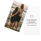Carte De Visite Photographie minimaliste avec photo intégrale simp