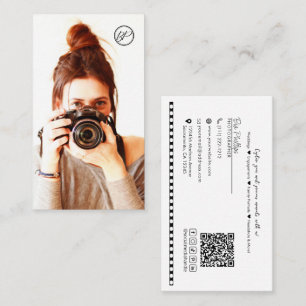 Carte De Visite Photographie minimaliste de vos photos et logos