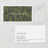 Carte De Visite Photographie minimaliste moderne (Devant / Derrière)