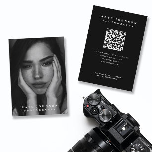 Carte De Visite Photographie minimaliste Pleine photo stylé