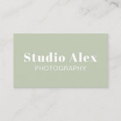 Carte De Visite Photographie minimaliste | simple et moderne (Devant)