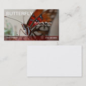Carte De Visite Photographie Modèle papillon du Golfe (Devant / Derrière)