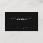 Carte De Visite Photographie moderne à trois photos noir (Dos)