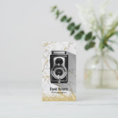 Carte De Visite Photographie moderne Caméra photographe en marbre  (Debout devant)