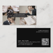 Carte De Visite Photographie moderne Collage Modèle Photographe Ma (Devant / Derrière)