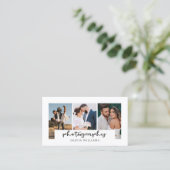 Carte De Visite Photographie moderne Collage photo Code QR (Debout devant)