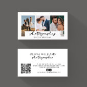 Carte De Visite Photographie moderne Collage photo Code QR