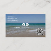 Carte De Visite Photographie moderne de Calm Beach Waves (Dos)