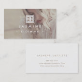 Carte De Visite Photographie moderne de conception de logo de ★ (Devant / Derrière)