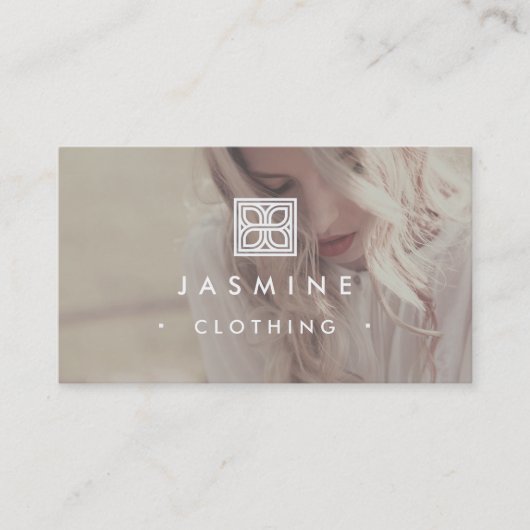 Carte De Visite Photographie moderne de conception de logo de ★ (Devant)