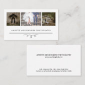 Carte De Visite Photographie moderne de l'élégance | trois photos (Devant / Derrière)