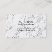 Carte De Visite Photographie moderne en marbre de Gold Shutter (Dos)