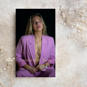 Carte De Visite Photographie moderne et élégante pleine verticale