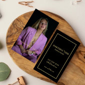 Carte De Visite Photographie moderne et élégante pleine verticale