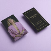 Carte De Visite Photographie moderne et élégante pleine verticale