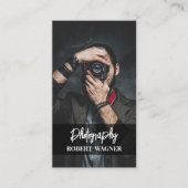 Carte De Visite Photographie Moderne et Simple Code QR Professionn (Devant)