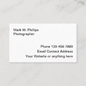 Carte De Visite Photographie moderne Lens (Dos)