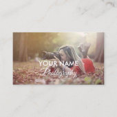 Carte De Visite Photographie moderne Médias sociaux Code QR (Devant)