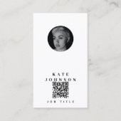 Carte De Visite Photographie moderne Minimale Photo simple (Devant)