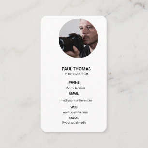 Carte De Visite Photographie Moderne Minimaliste Simple Entreprise