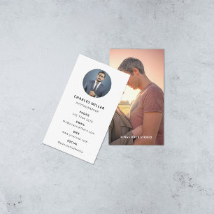 Carte De Visite Photographie moderne minimaliste simple photo