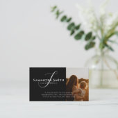 Carte De Visite Photographie moderne noir et blanc 4 photos (Debout devant)