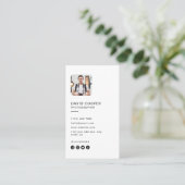 Carte De Visite Photographie moderne photo de couverture complète (Debout devant)