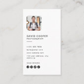 Carte De Visite Photographie moderne photo de couverture complète (Devant)