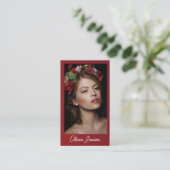 Carte De Visite Photographie moderne Photographe Code QR (Debout devant)