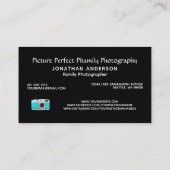 Carte De Visite Photographie moderne Photographe Turquoise caméra (Dos)