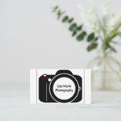 Carte De Visite Photographie moderne simple d'appareil-photo (Debout devant)