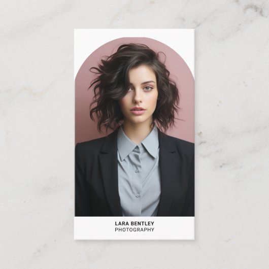 Carte De Visite Photographie moderne style de code QR (Devant)